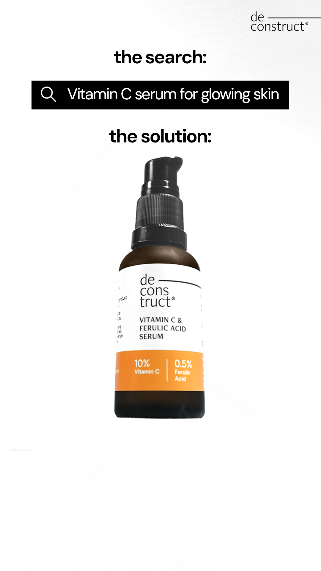 Deconstruct Skincare Facebook ad