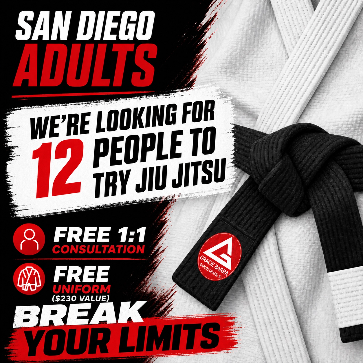 Gracie Barra San Diego Facebook ad