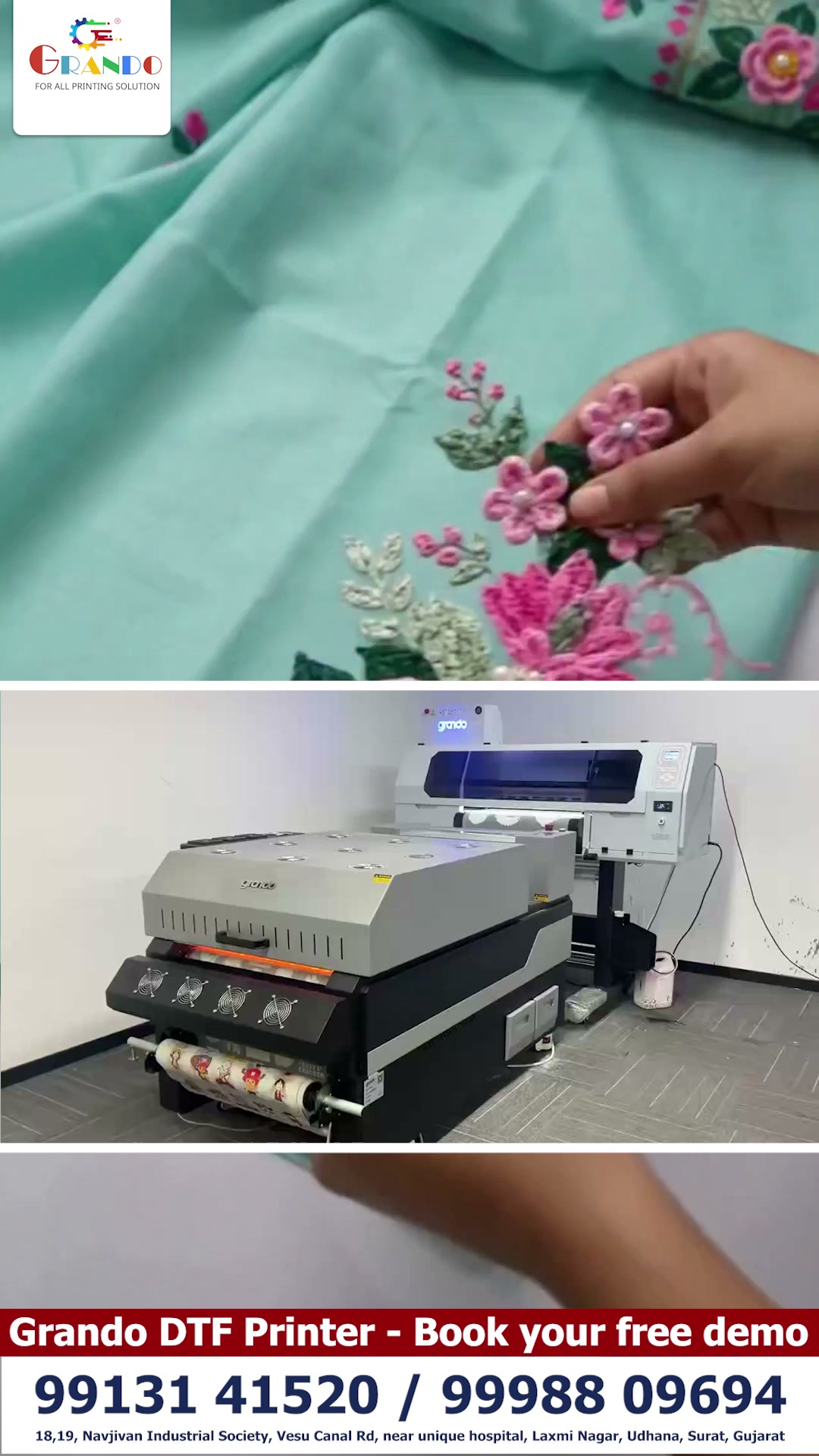 Grando - new culture of textiles Facebook ad: વધુ Orders, વધુ Production!