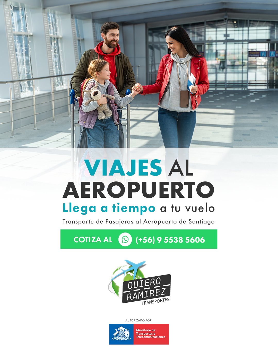 Transportes Quiero Ramirez Facebook ad: Share on WhatsApp