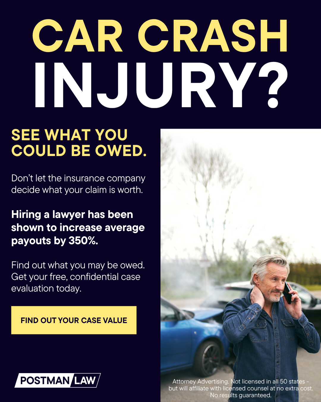 Postman Law Facebook ad