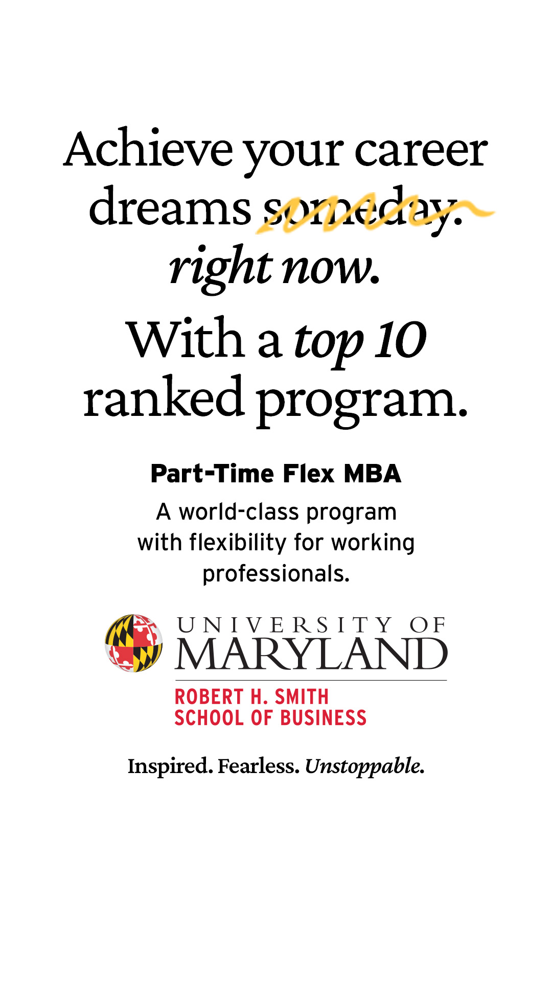 Robert H. Smith School of Business, University of Maryland Facebook ad from Feb 5, 2026