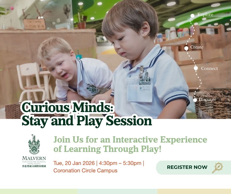 Malvern College Pre-School Hong Kong Facebook ad: Join Us for a Stay & Play Session!