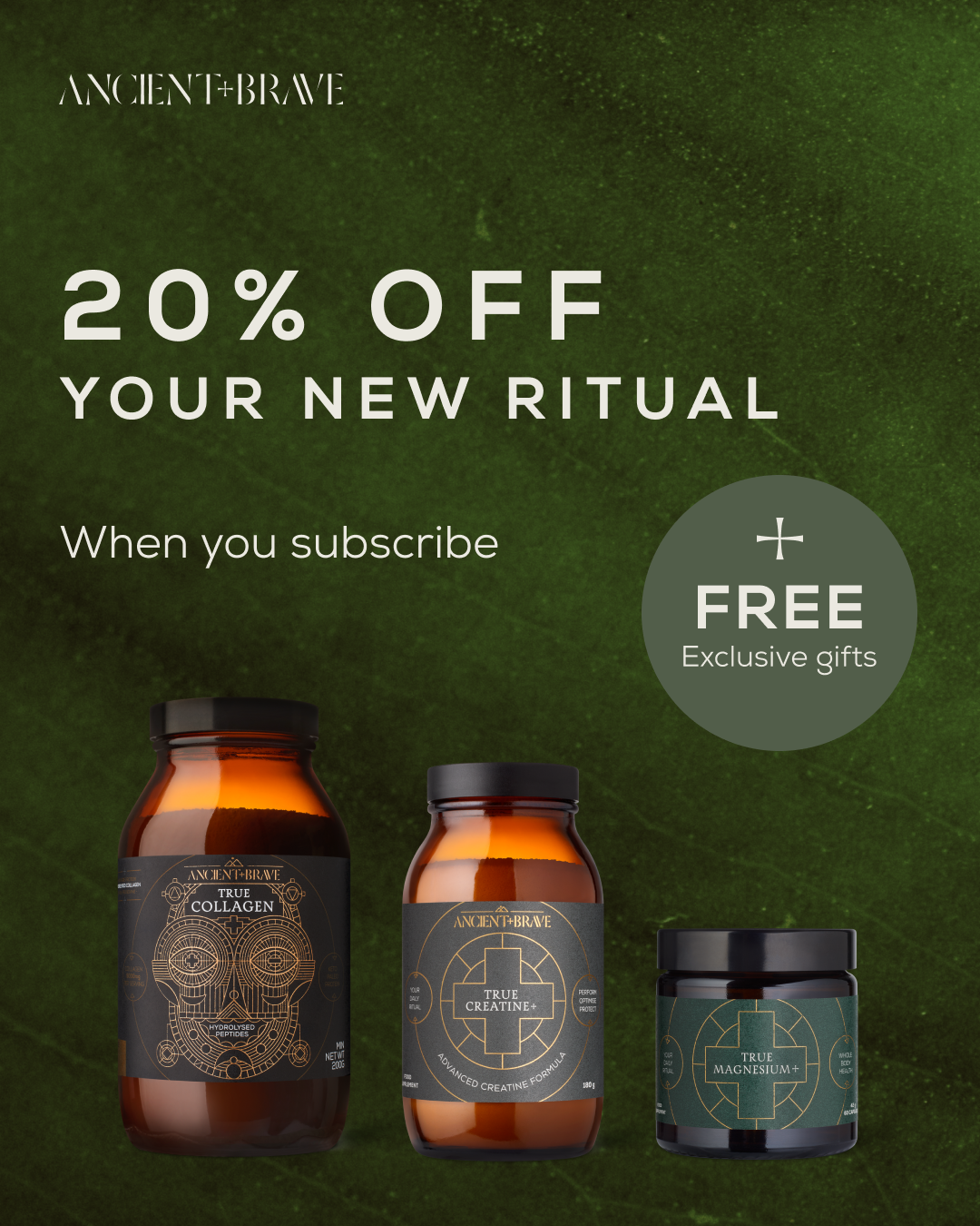 Ancient + Brave Facebook ad