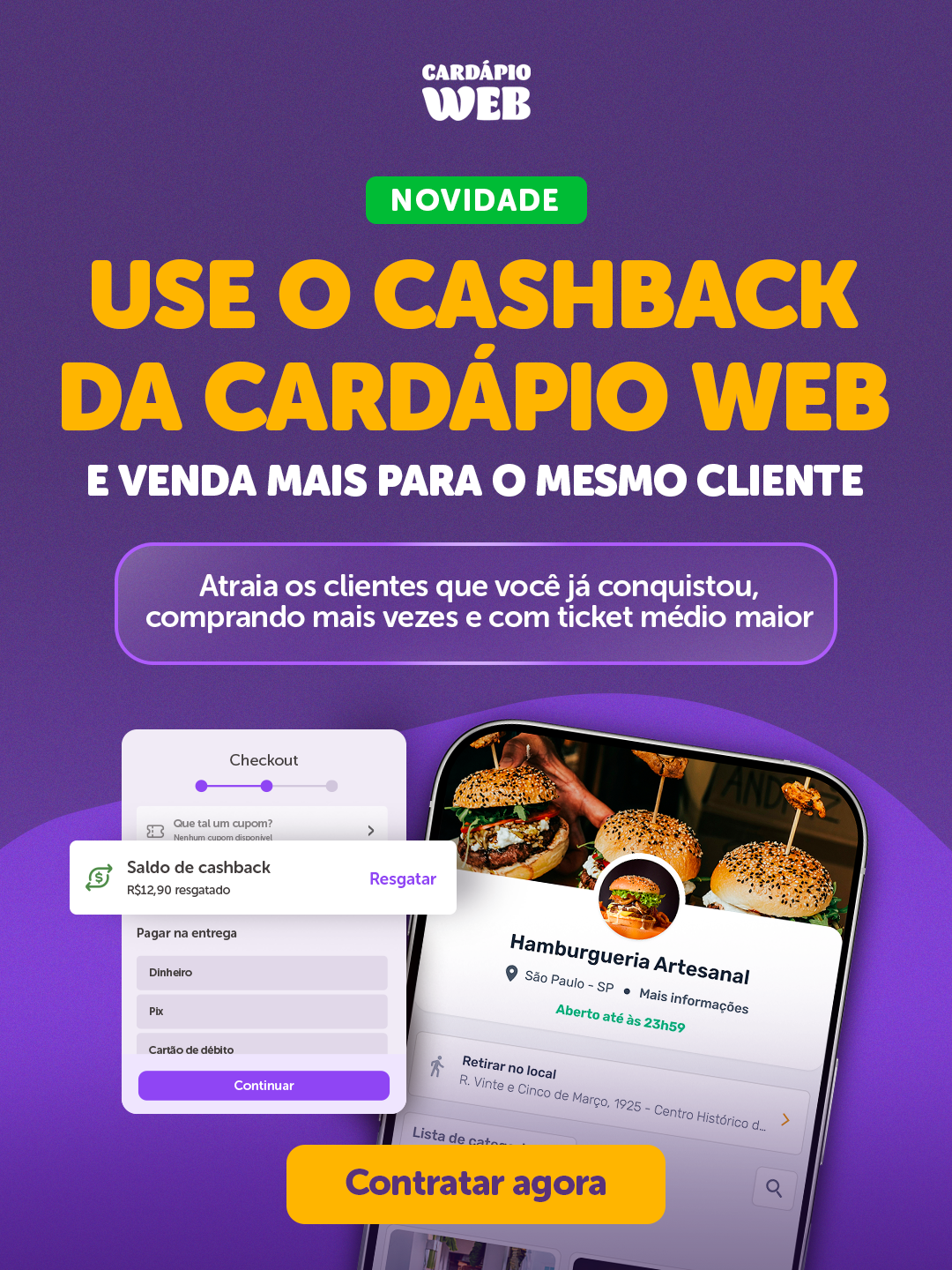 Cardápio Web Facebook ad