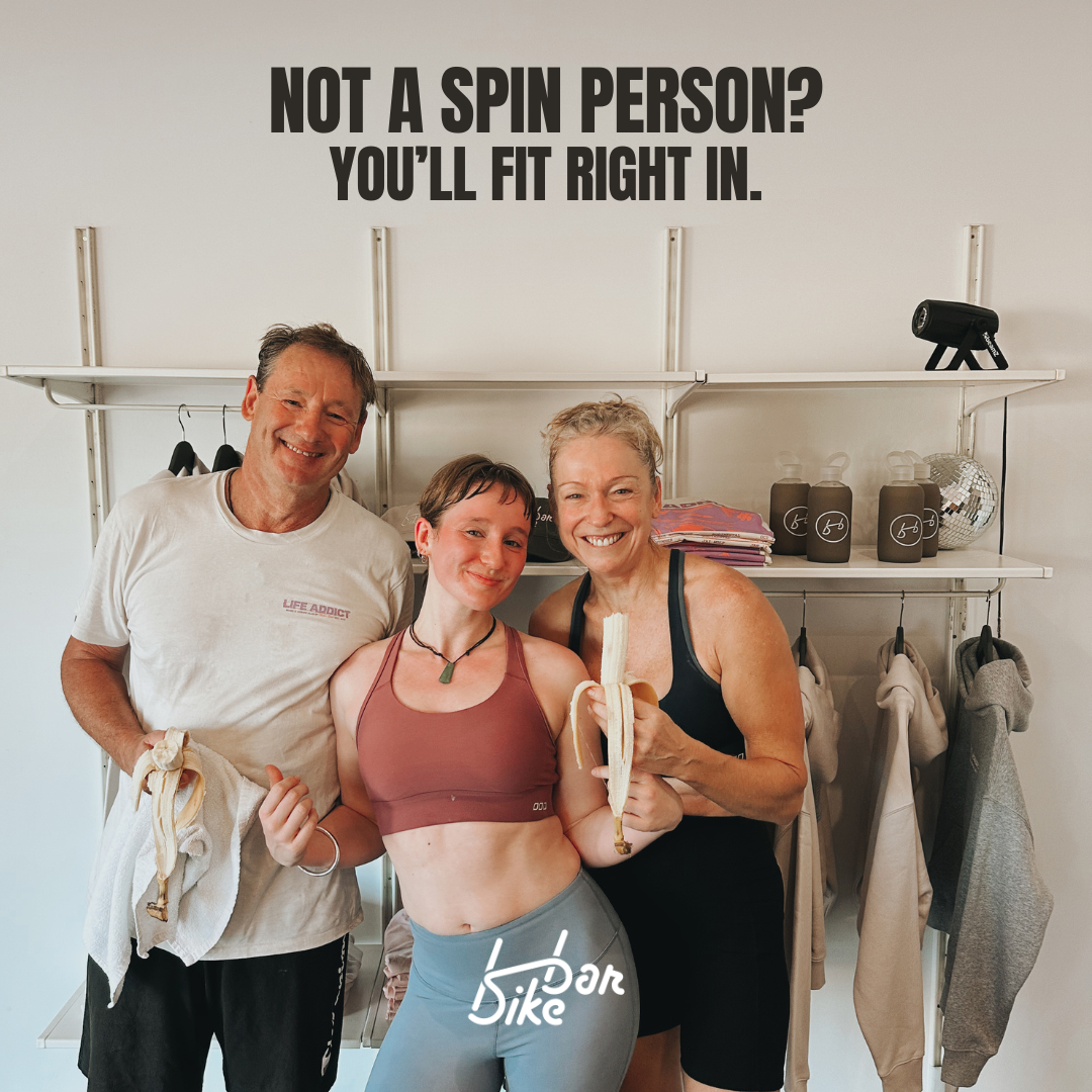 Bike Bar Facebook ad: Fitness can take itself very seriously.