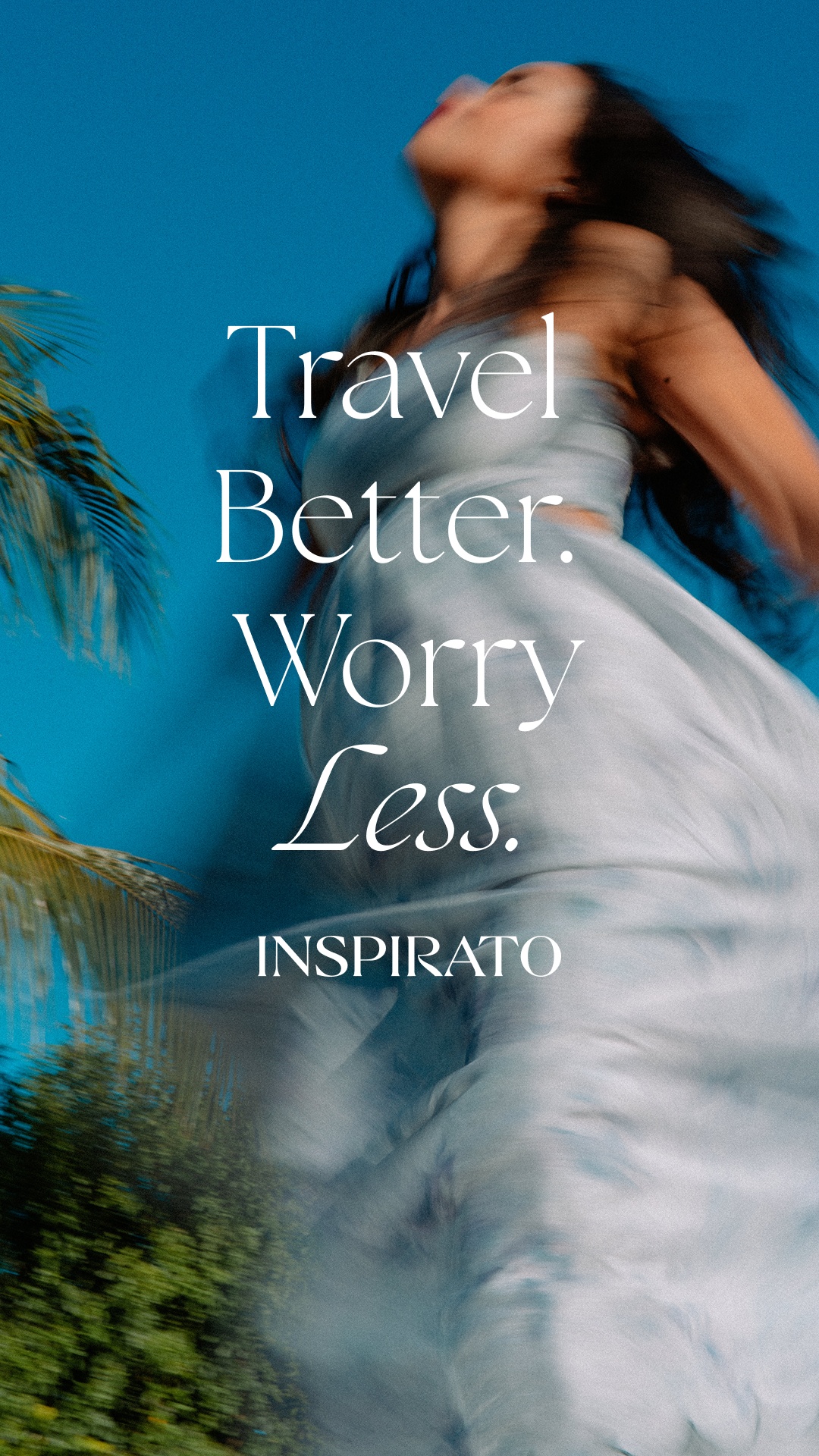Inspirato Facebook ad: Travel better. Worry less.