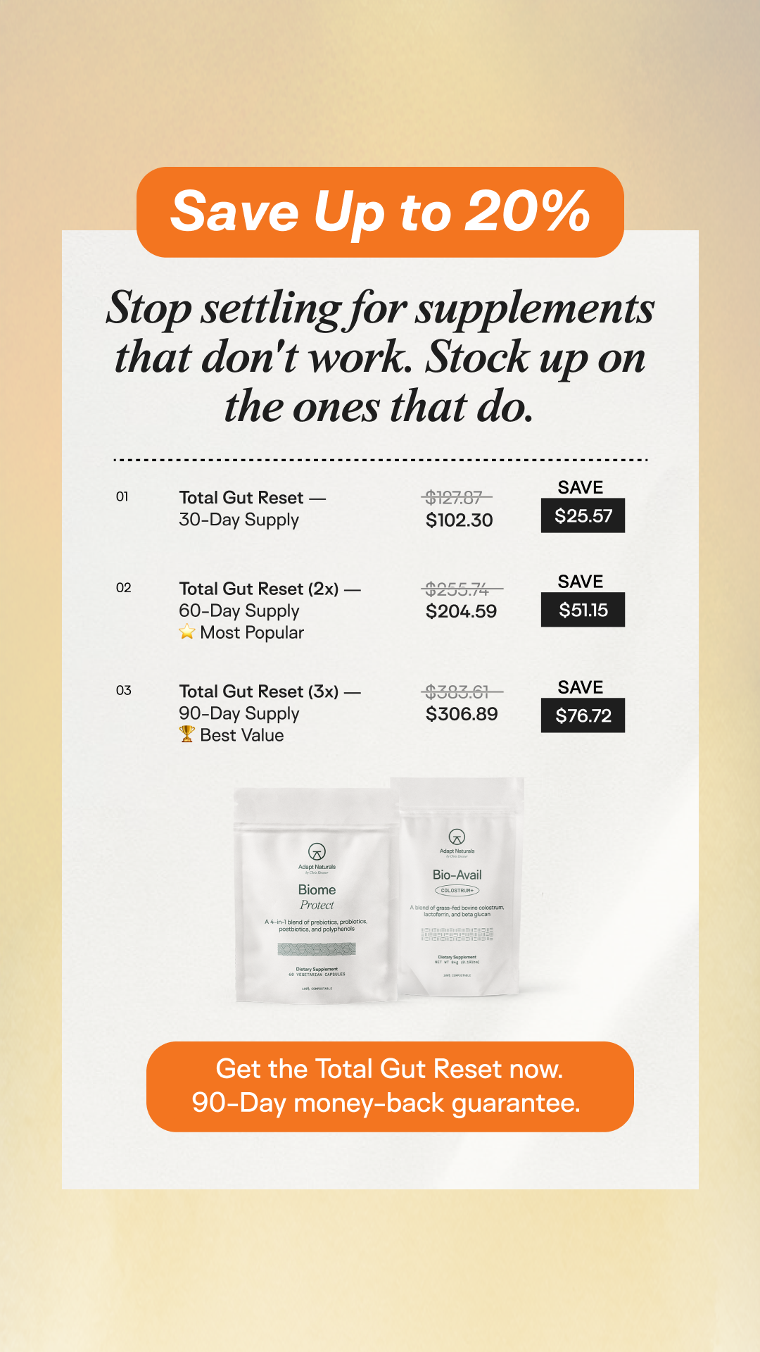 Adapt Naturals Facebook ad