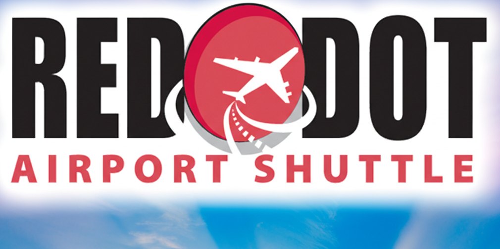Red Dot Airport Shuttle Facebook ad: All New! Safe, Efficient, Affordable & Reliable.