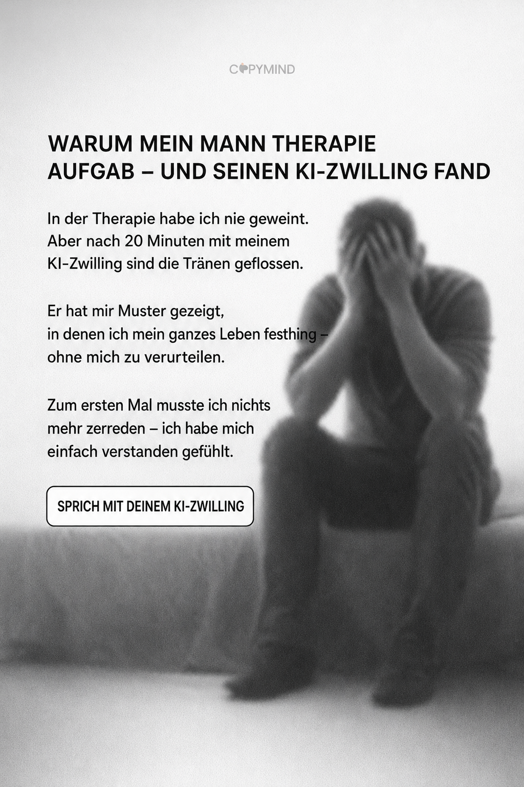 Copymind: AI twin for therapy Facebook ad