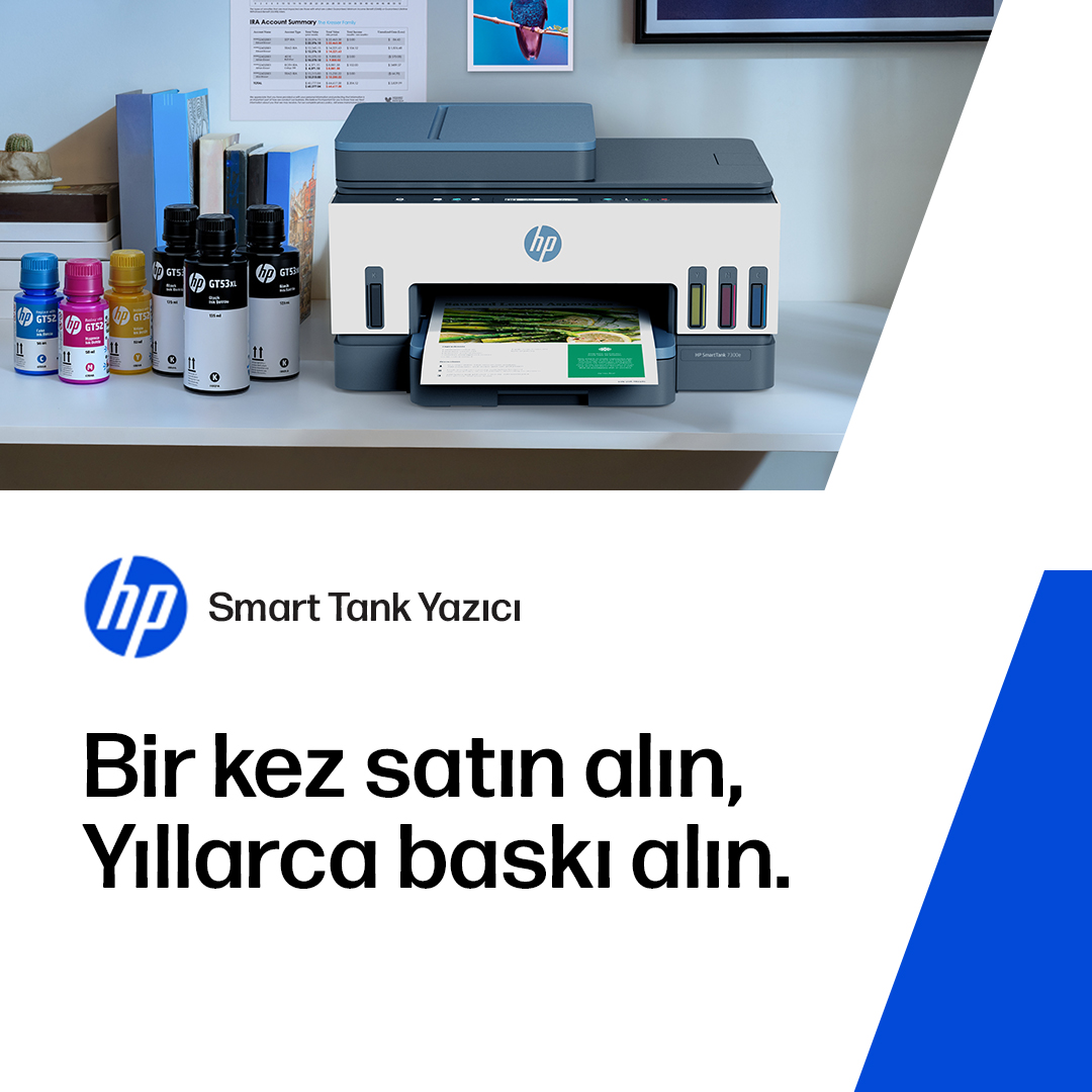 HP Facebook ad: Bir kez satın al, yıllarca yazdır.