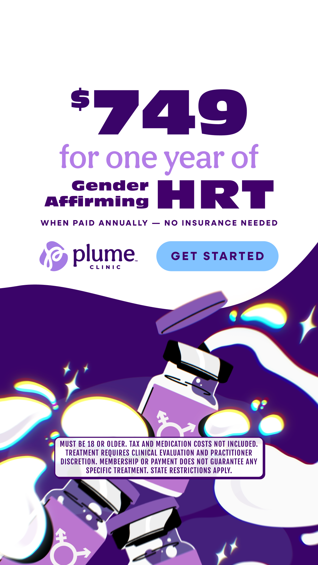 Plume Clinic Facebook ad