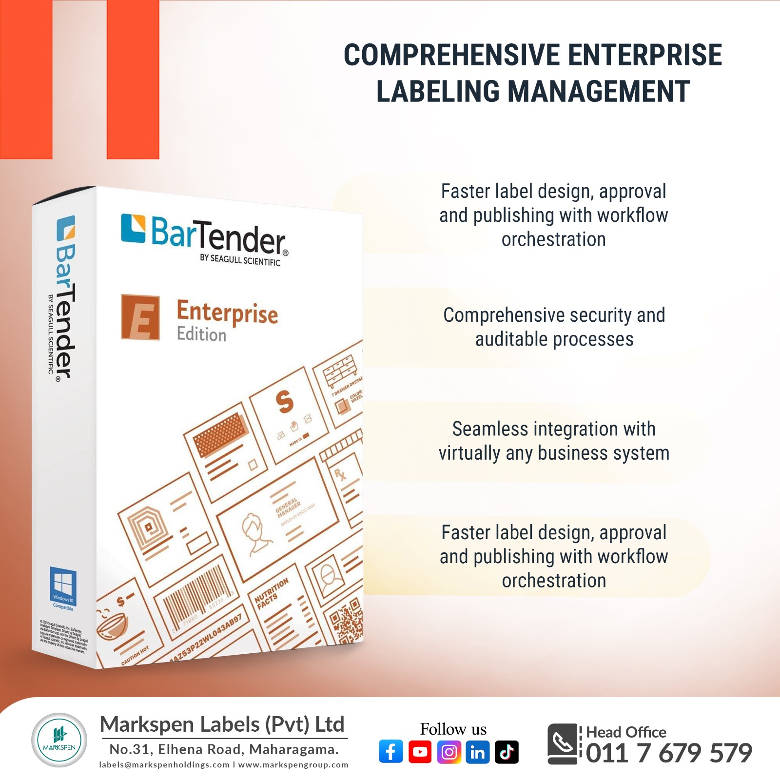 Markspen Labels Facebook ad: Markspen Labels Co; Ltd is a total solution…