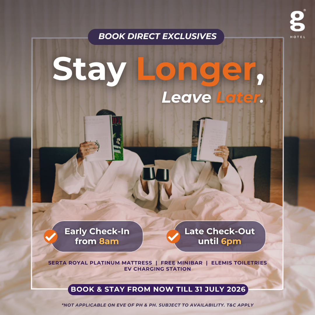 G Hotel Gurney Facebook ad: ππ¨π¨π€ ππ’π«πππ with us, enjoy exclusive perksβ¦