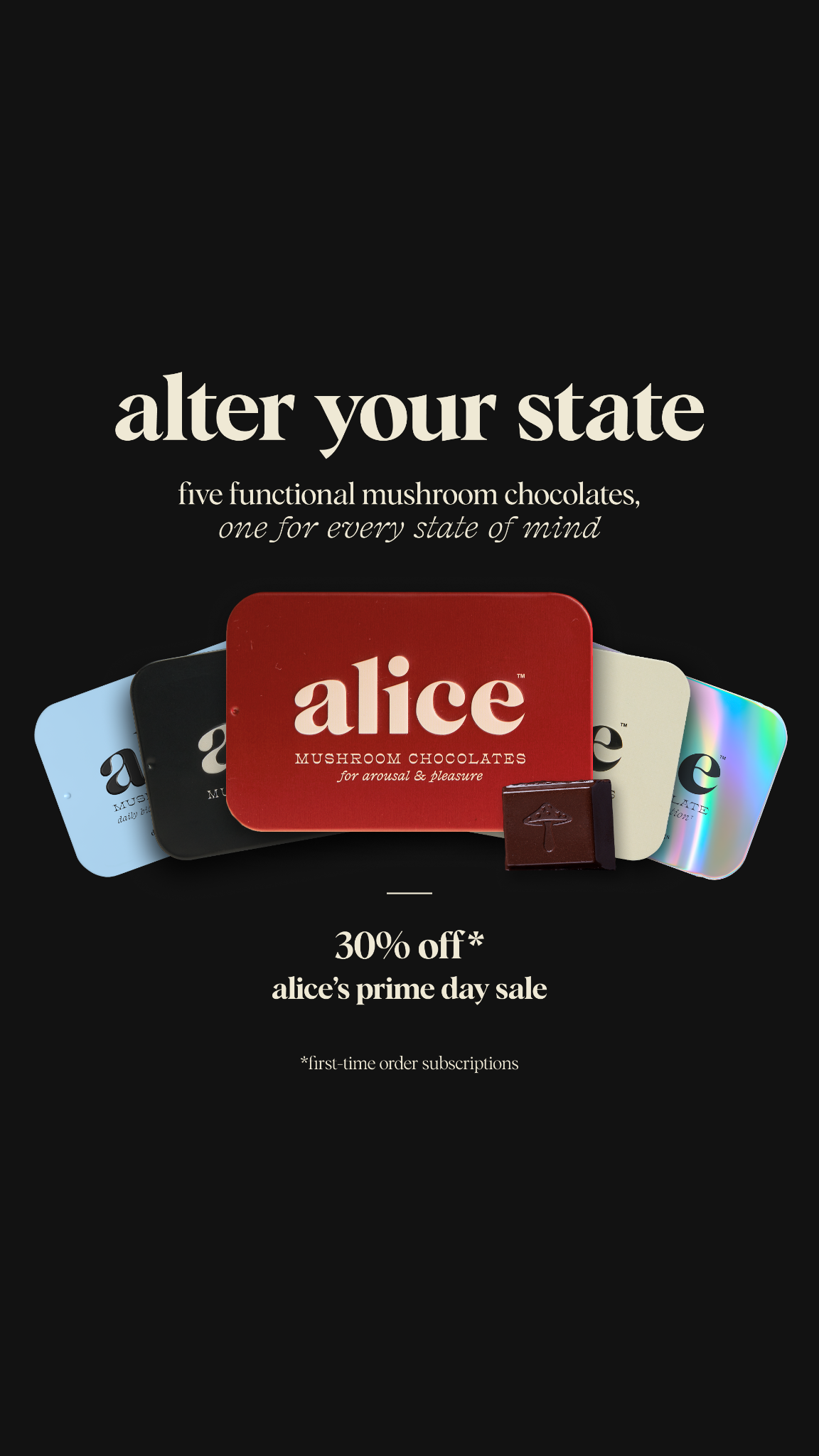 Alice Mushrooms Facebook ad