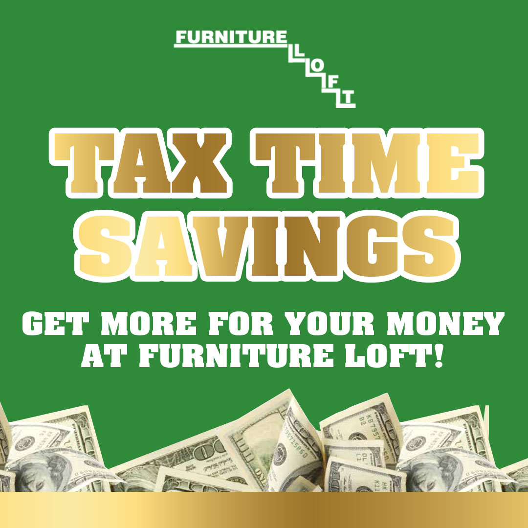 Furniture Loft Facebook ad: Put your tax return to good use!