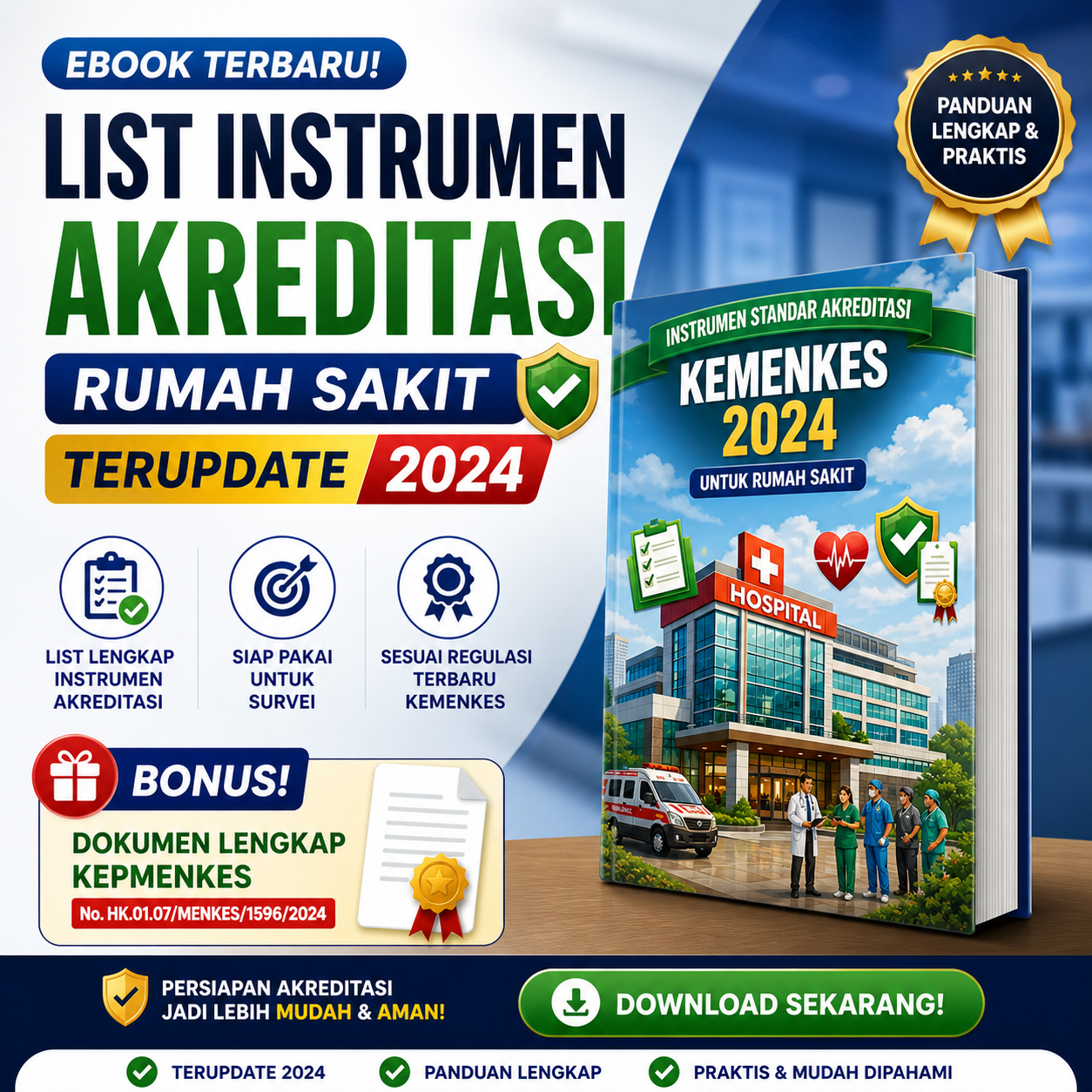 Seminarmedis Facebook ad: List Instrumen Akreditasi RS 2024 + Bonus Kepmenkes