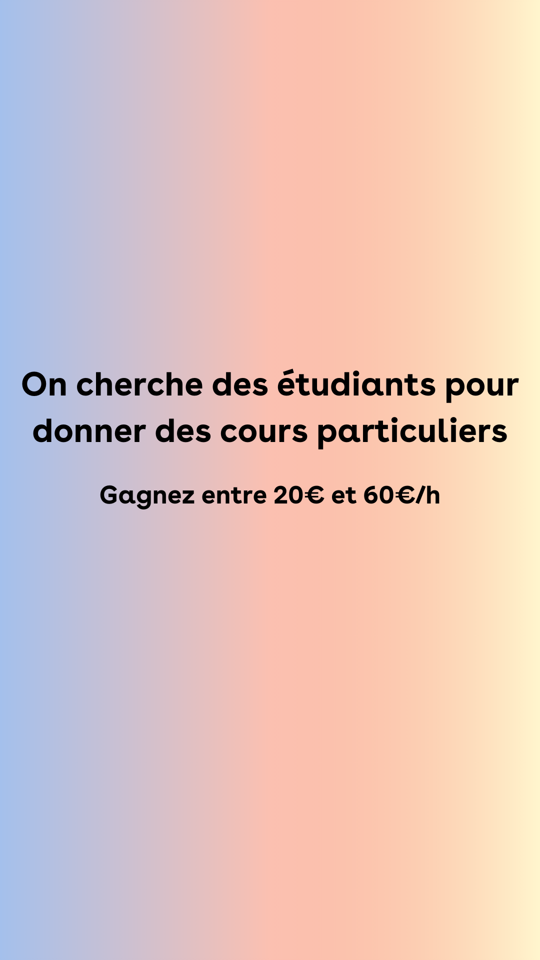 Sophie Superprof - FR Facebook ad: Devenez prof particulier dès aujourd’hui