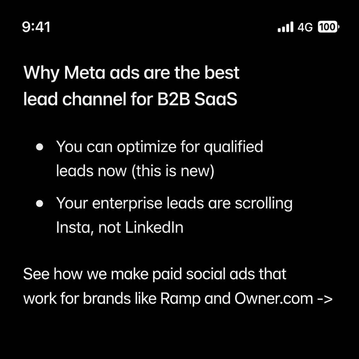Flighted Facebook ad: Book a free call today