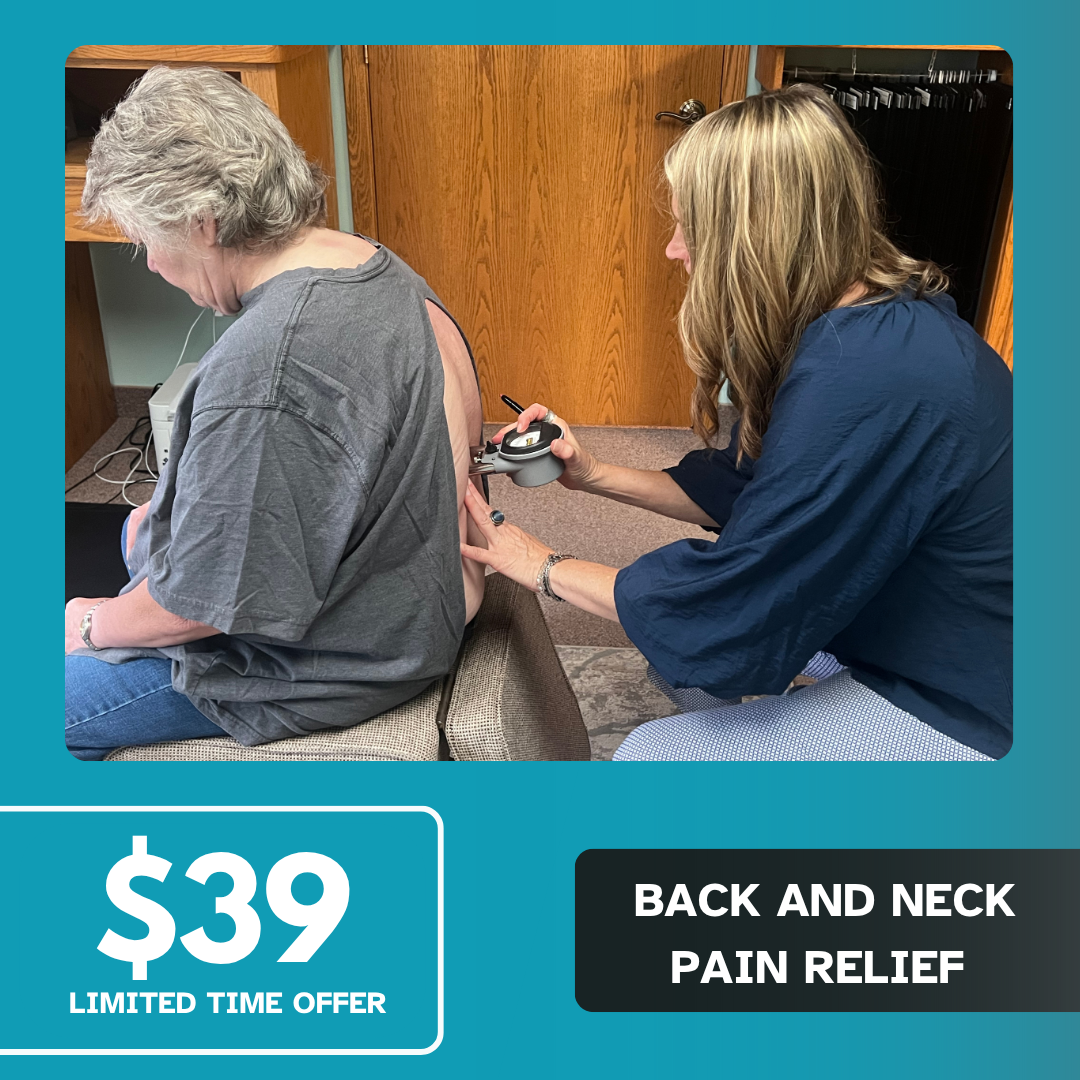 Studer Chiropractic, P.C. Facebook ad: Don’t Settle for Pain, Get Answers for $39!