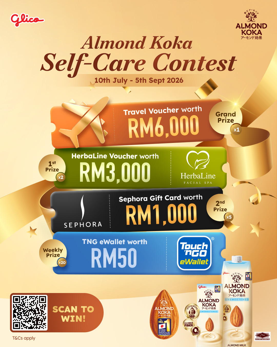 Almond Koka MYSG Facebook ad: WIN PRIZES WORTH RM18,000