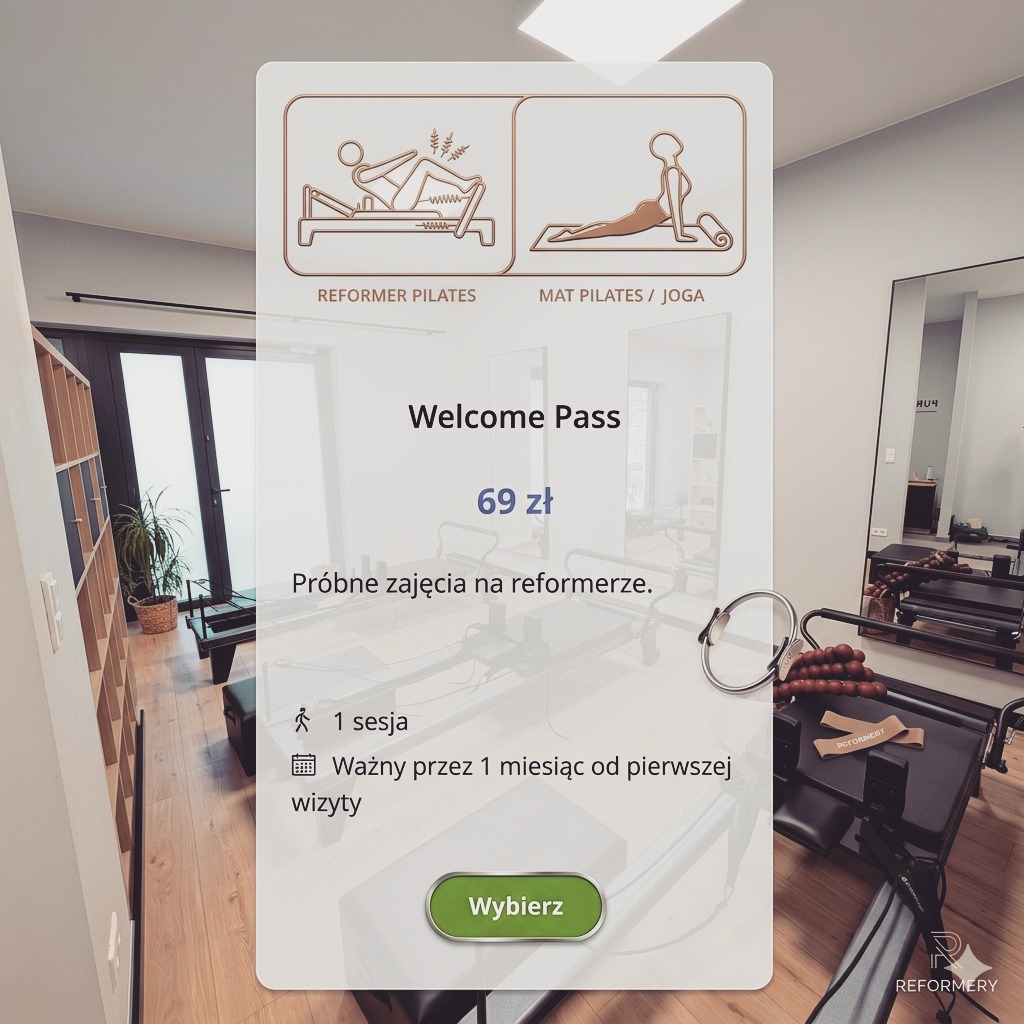Pure Shape Studio Facebook ad: Startujemy z Reformerami!