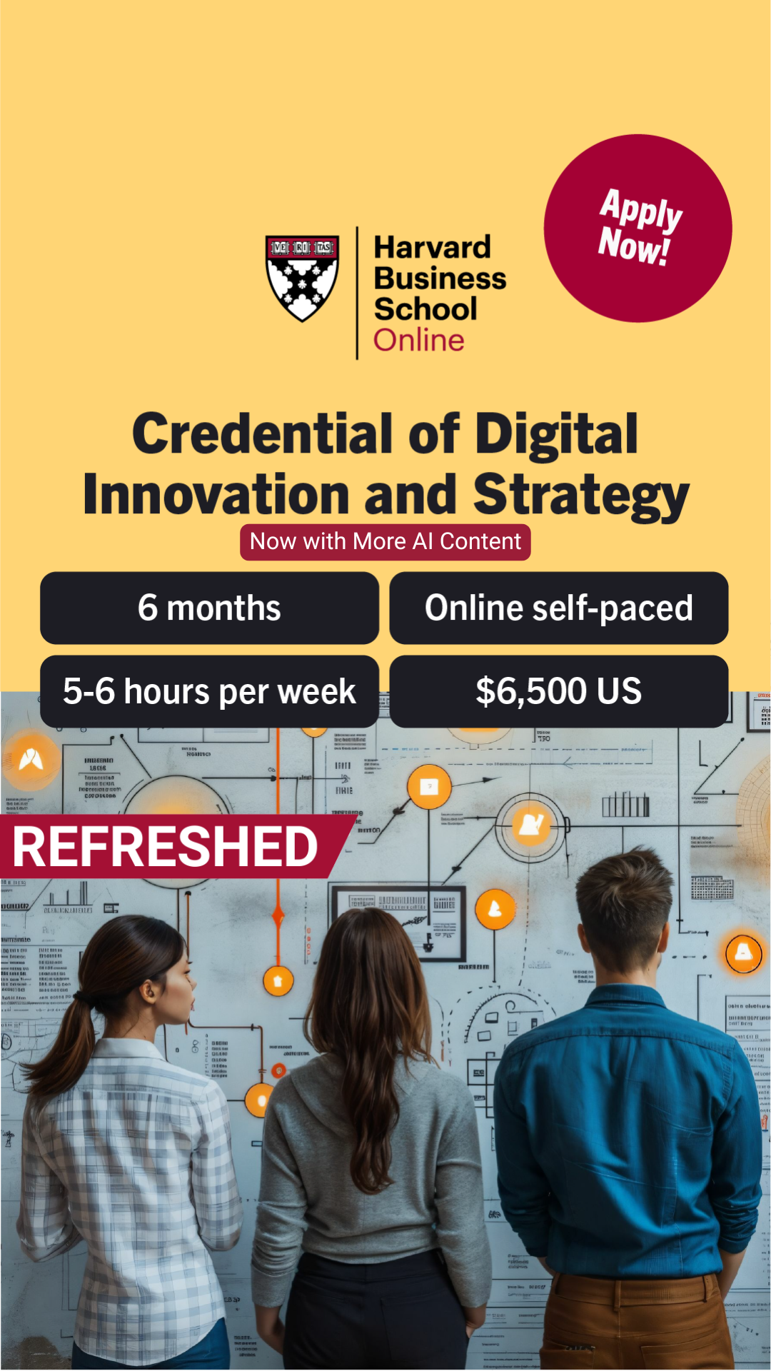 Harvard Business School Online Facebook ad