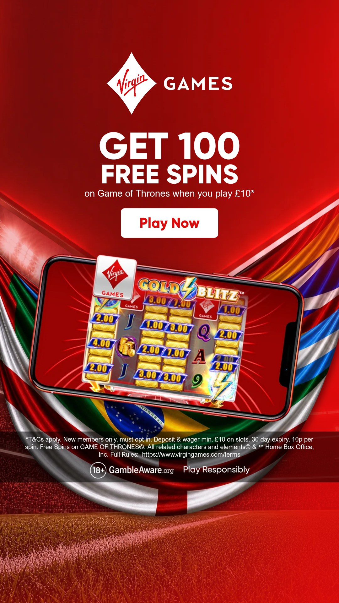Virgin Games Facebook ad