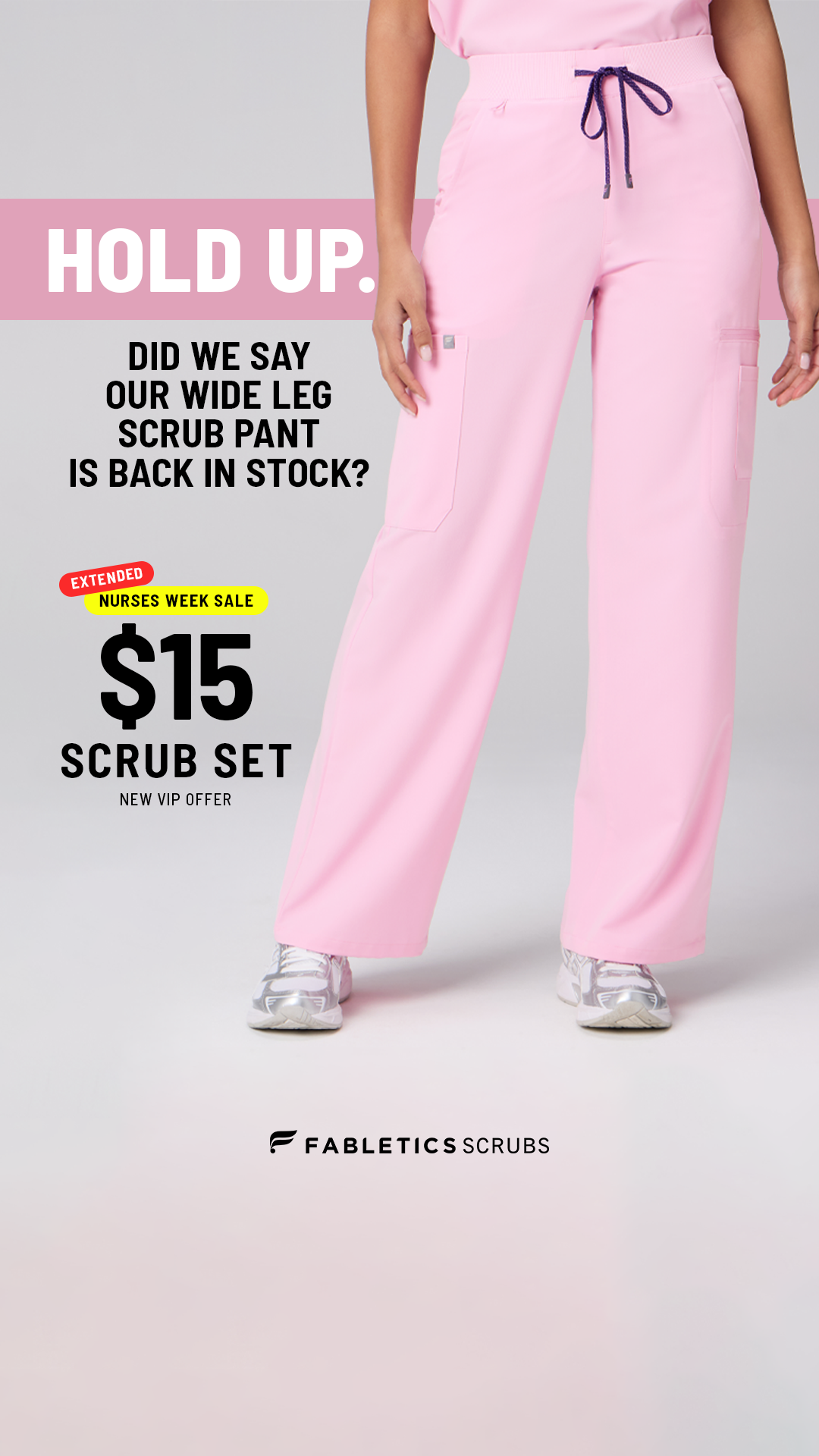 Fabletics Scrubs Facebook ad