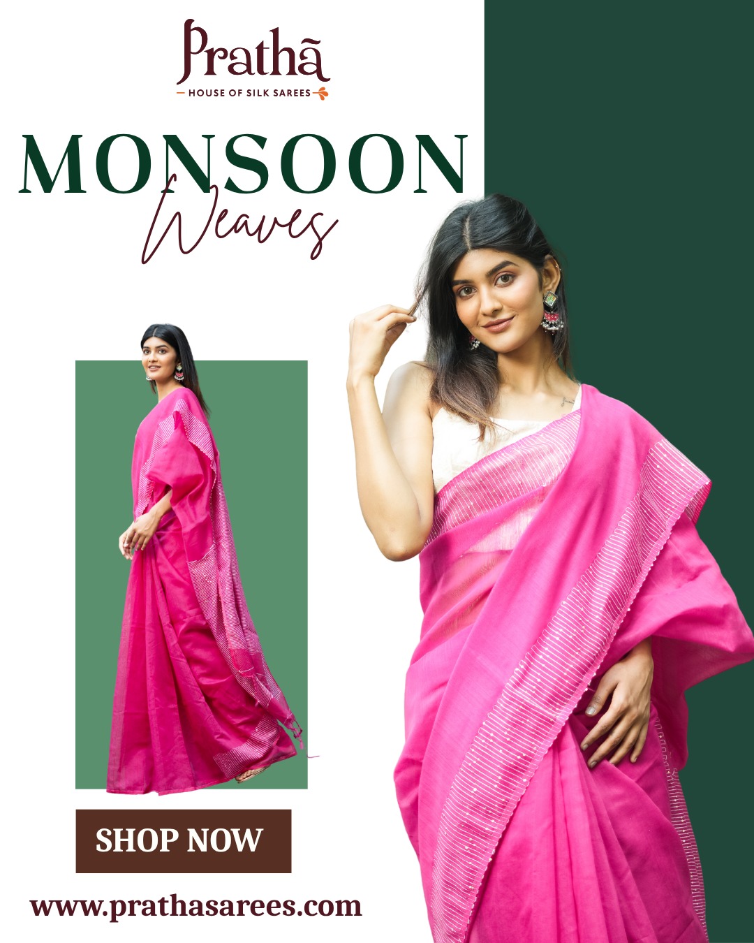Pratha by Kavita Koparkar Facebook ad: Exclusive Sarees for Special Occasions. Shop Curated…