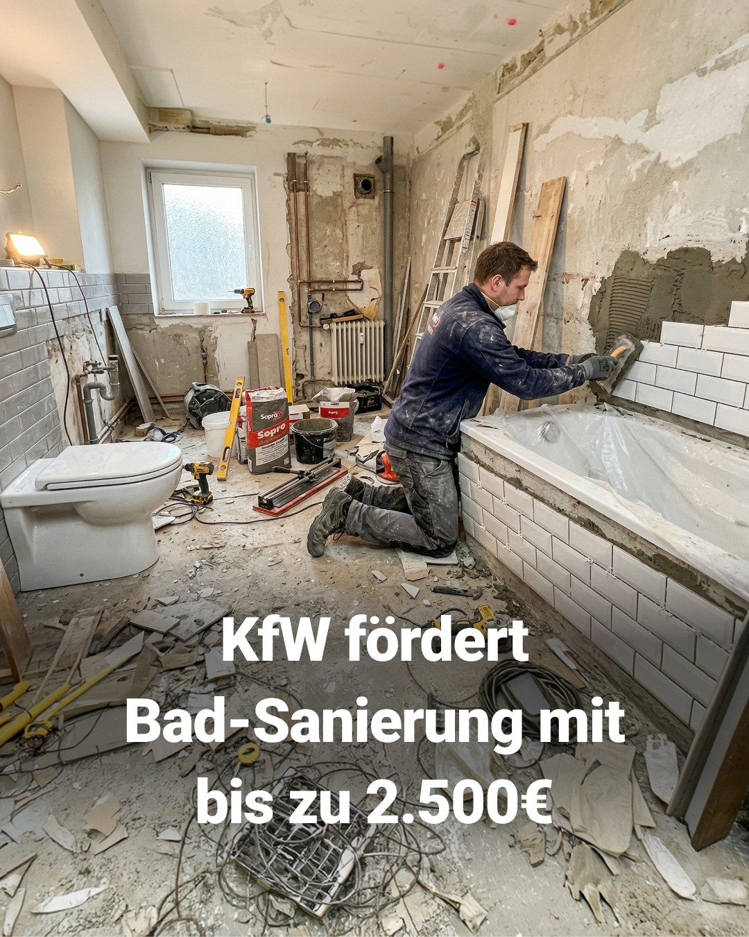 Aroundhome Facebook ad: KfW zahlt bis zu 2.500€ für Umbau