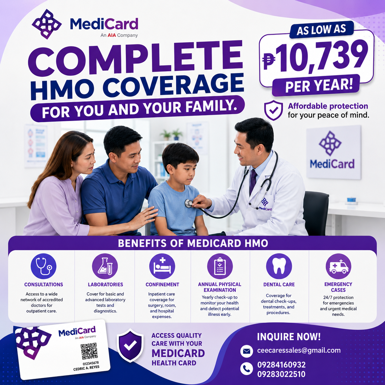 CeeCares OPC Facebook ad: Protect Your Family with MediCard HMO