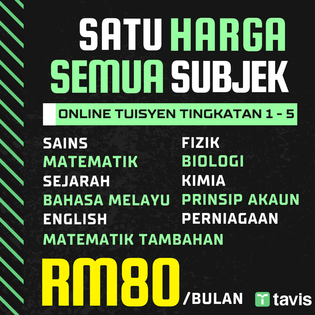 Tavis Facebook ad: RM80/Bulan Dapat SEMUA Subjek