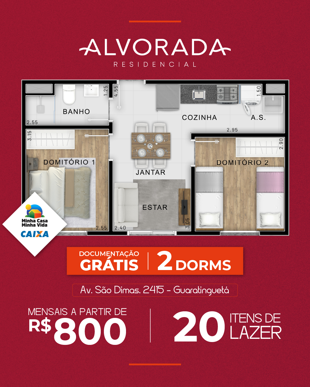 Residencial Alvorada Facebook ad: Visite o stand de vendas