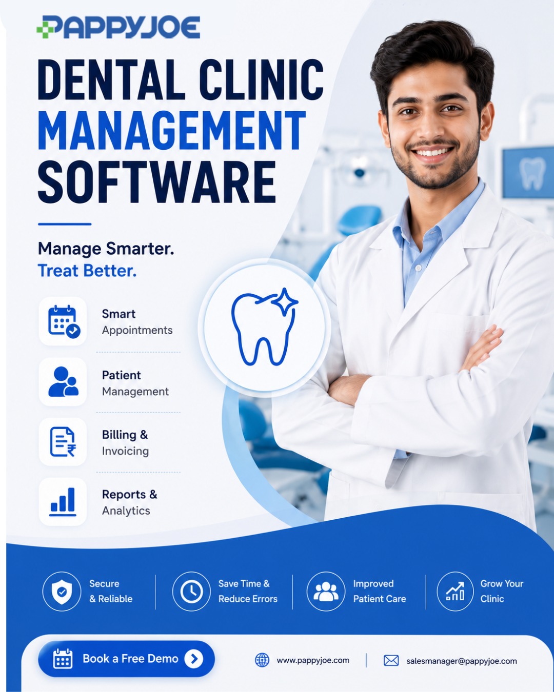 PappyJoe Facebook ad: Dental Clinic Management Software