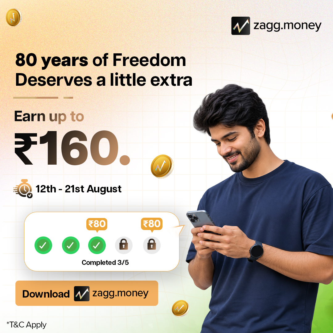 Zagg money Facebook ad: Celebrate Independence Day. Earn Up to ₹160!
