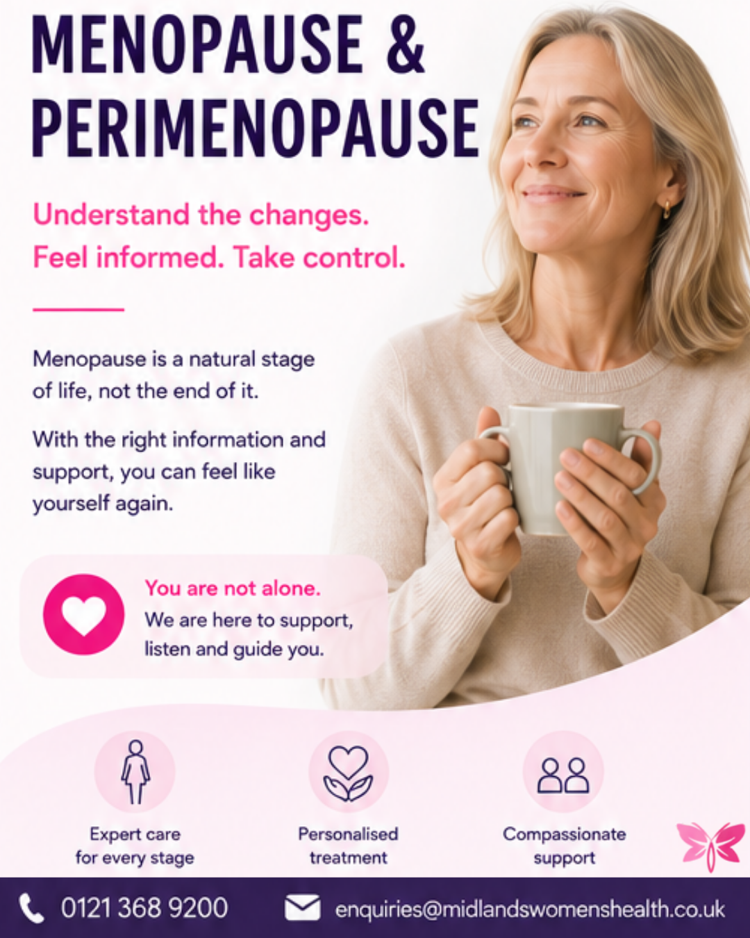 Midlands Women's Health Facebook ad: Perimenopause & Menopause: Personalised Support for Every…