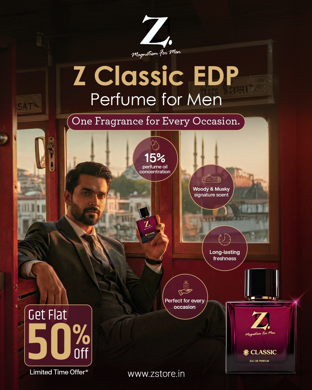 Z Magnetism Facebook ad: One fragrance. Every occasion.