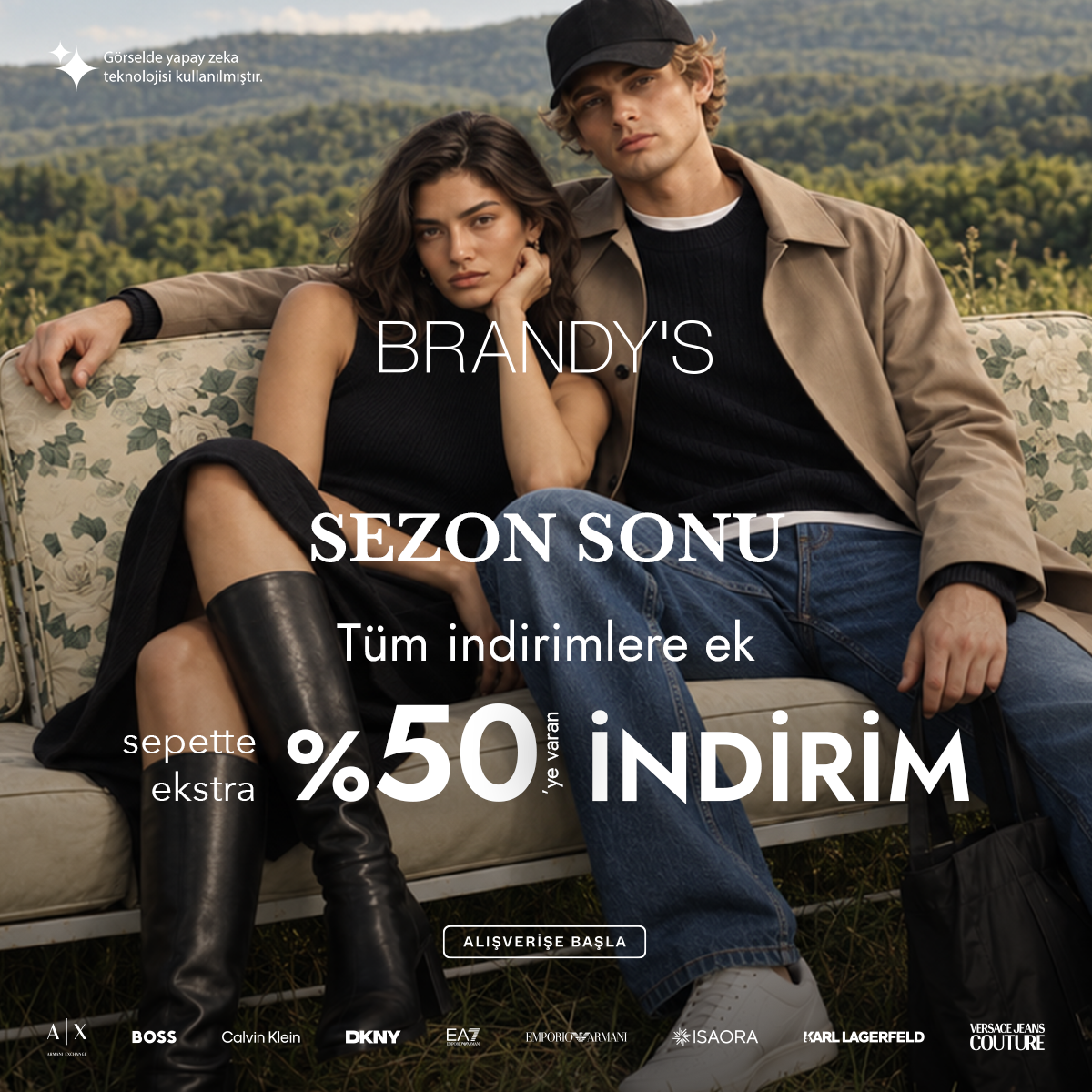 Brandy's Facebook ad: Sepette Ek %50’ye Varan İndirim