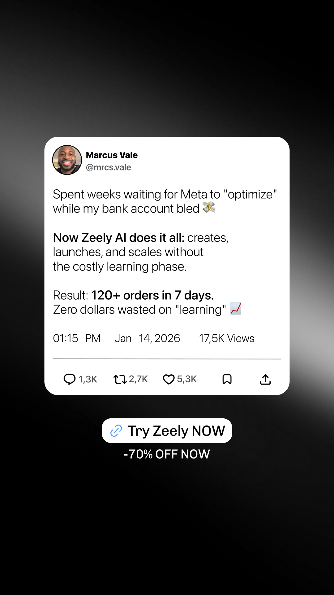Zeely Facebook ad