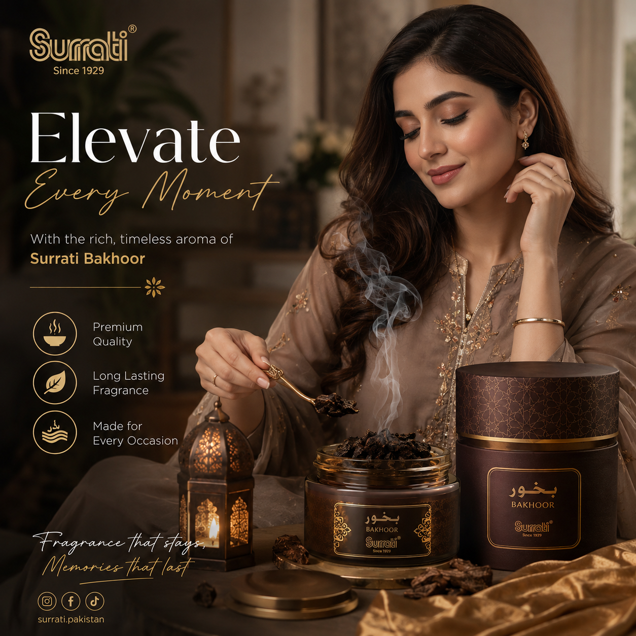 Surrati Perfumes Pakistan Facebook ad from Aug 3, 2026