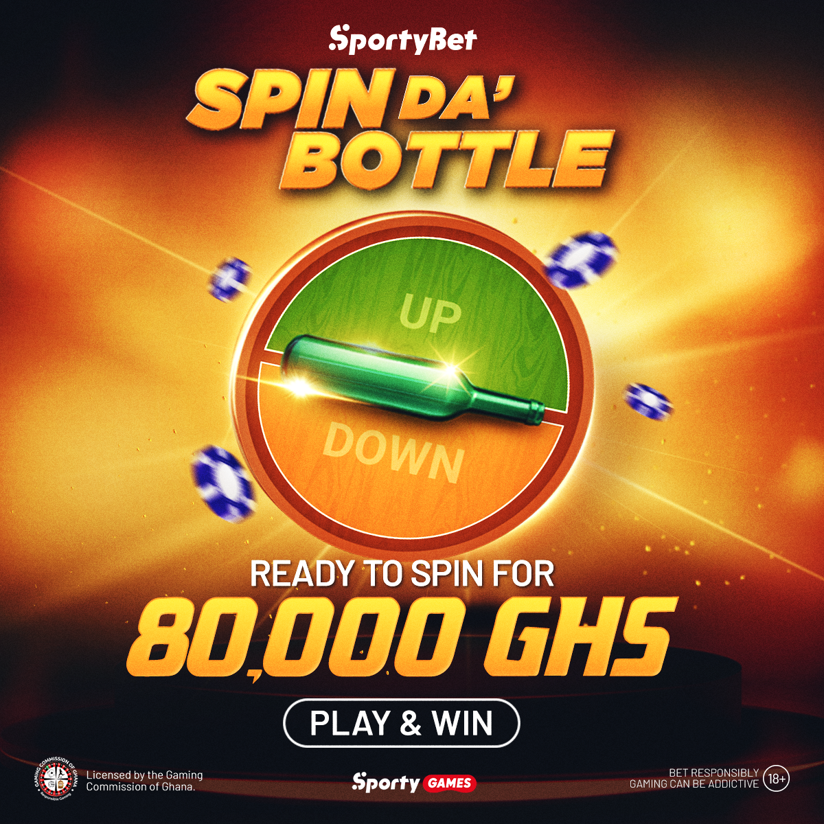 SportyBet Ghana Facebook ad: Spin & Win!