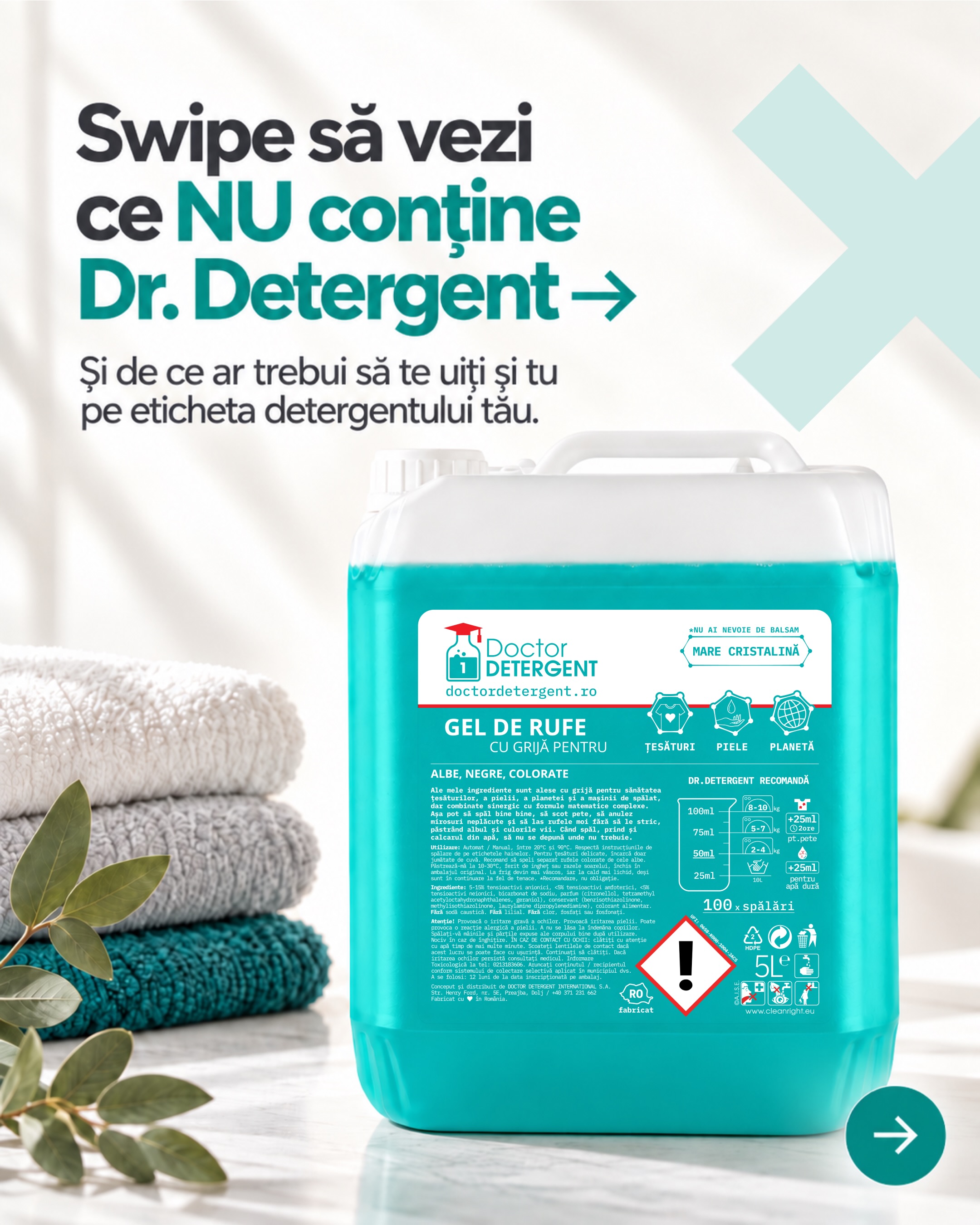 Doctor Detergent Facebook ad: Ai citit vreodată eticheta detergentului tău?
