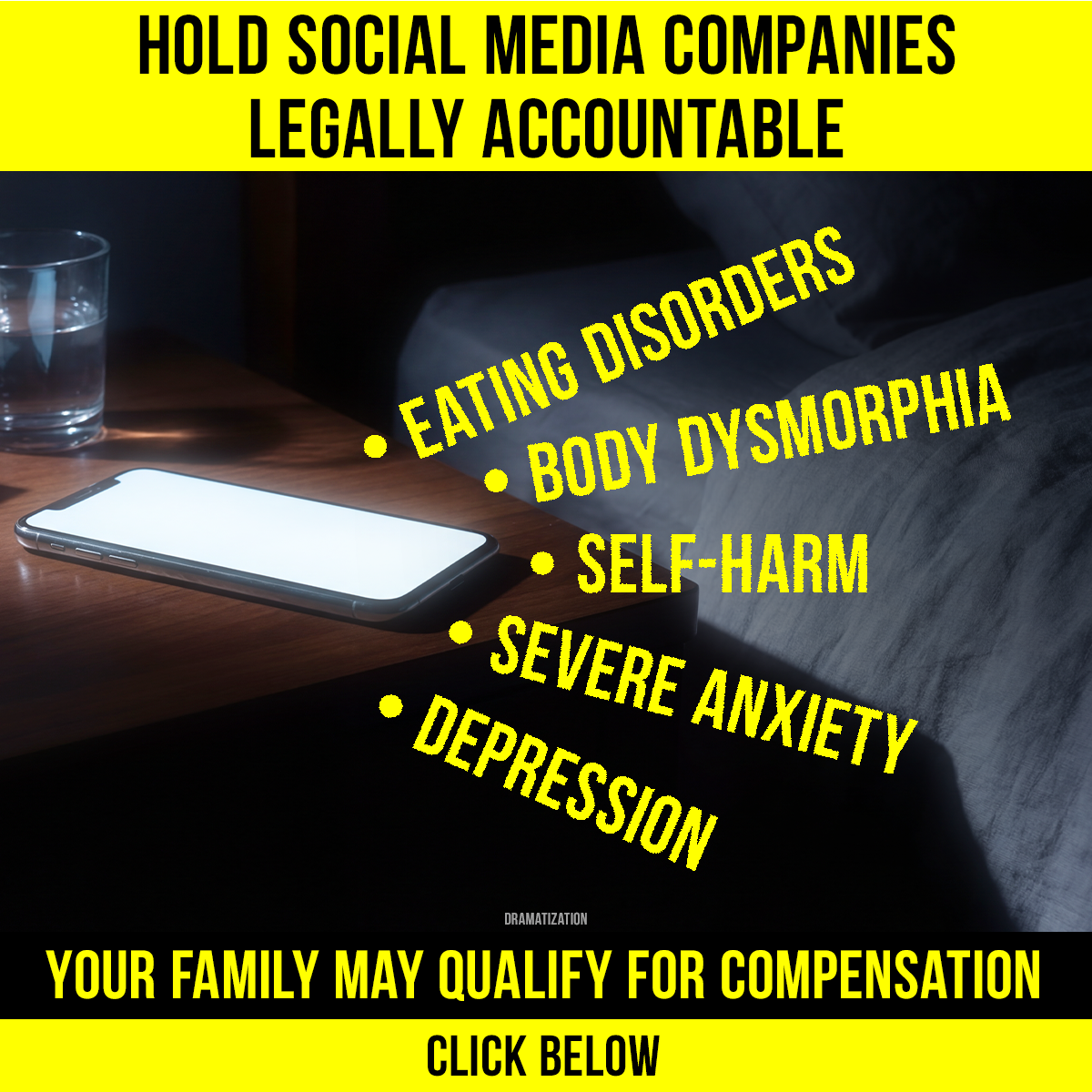 White Heart Legal Facebook ad: Holding Social Media Accountable