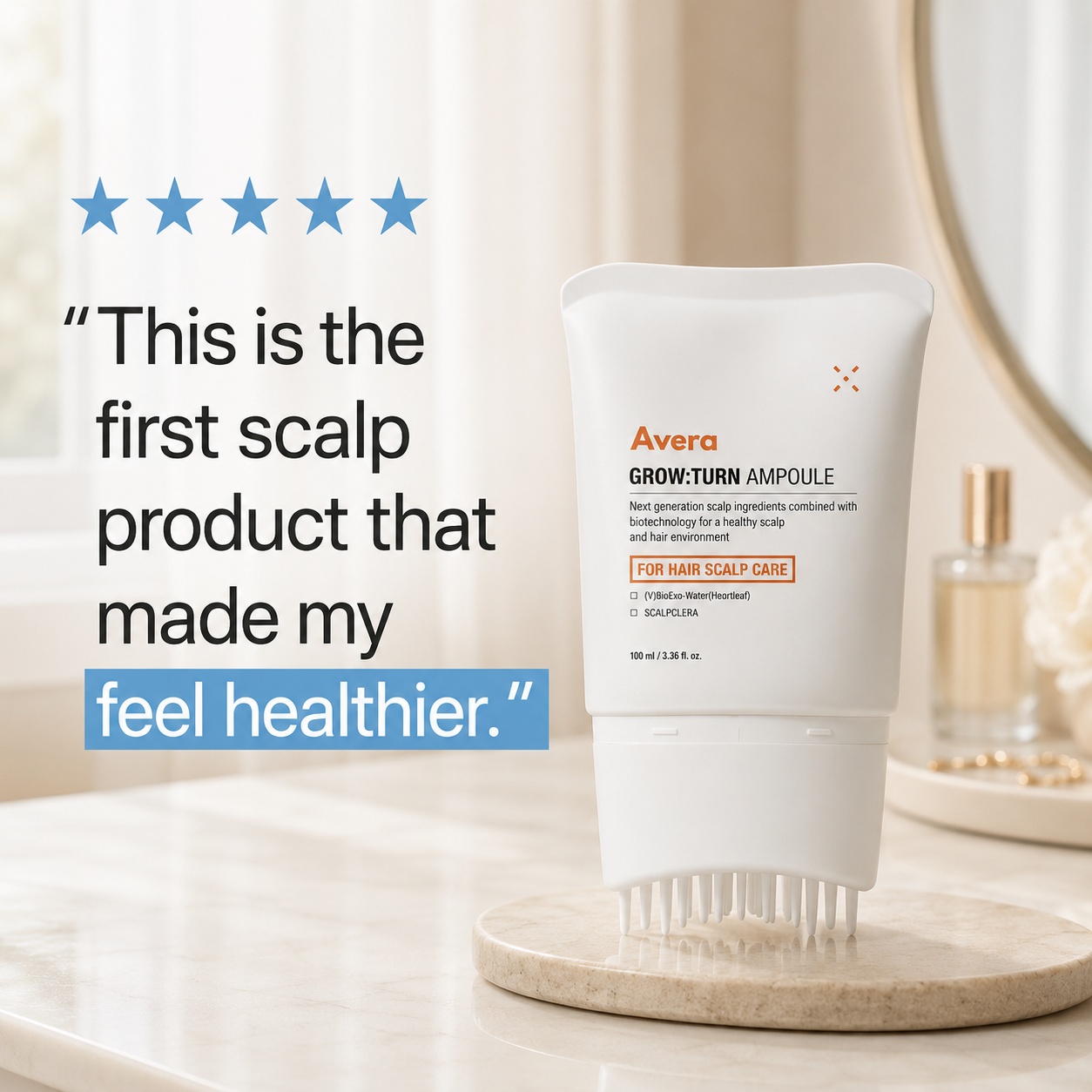 Avera Facebook ad: Korea's #1 Hair Growth Serum