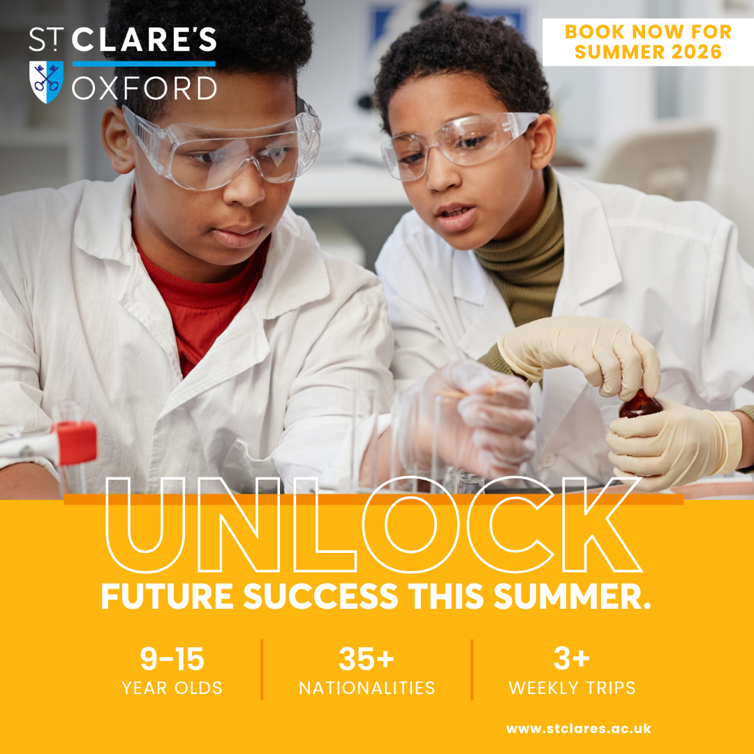 St Clare's, Oxford Facebook ad: Discover Our Summer Courses
