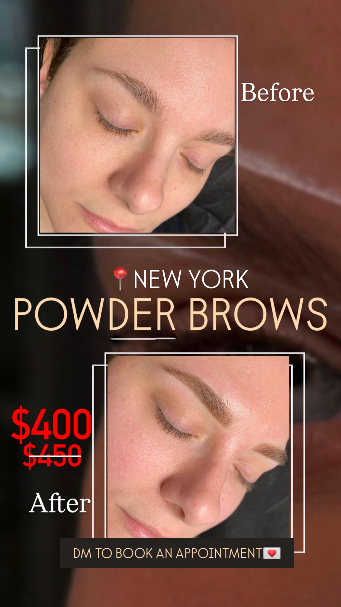 Microblading Staten Island Facebook ad: Tired of spending time on eyebrow makeup?