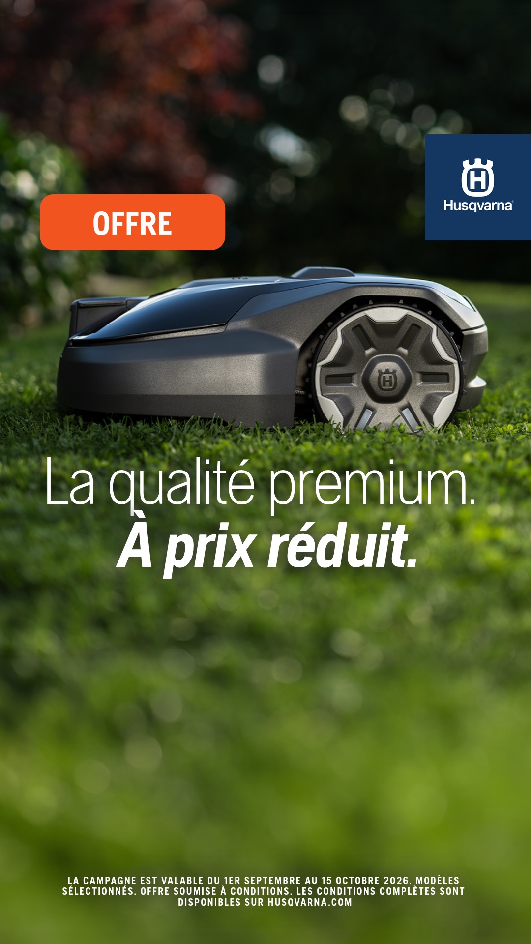 Husqvarna Facebook ad: Offre à durée limitée