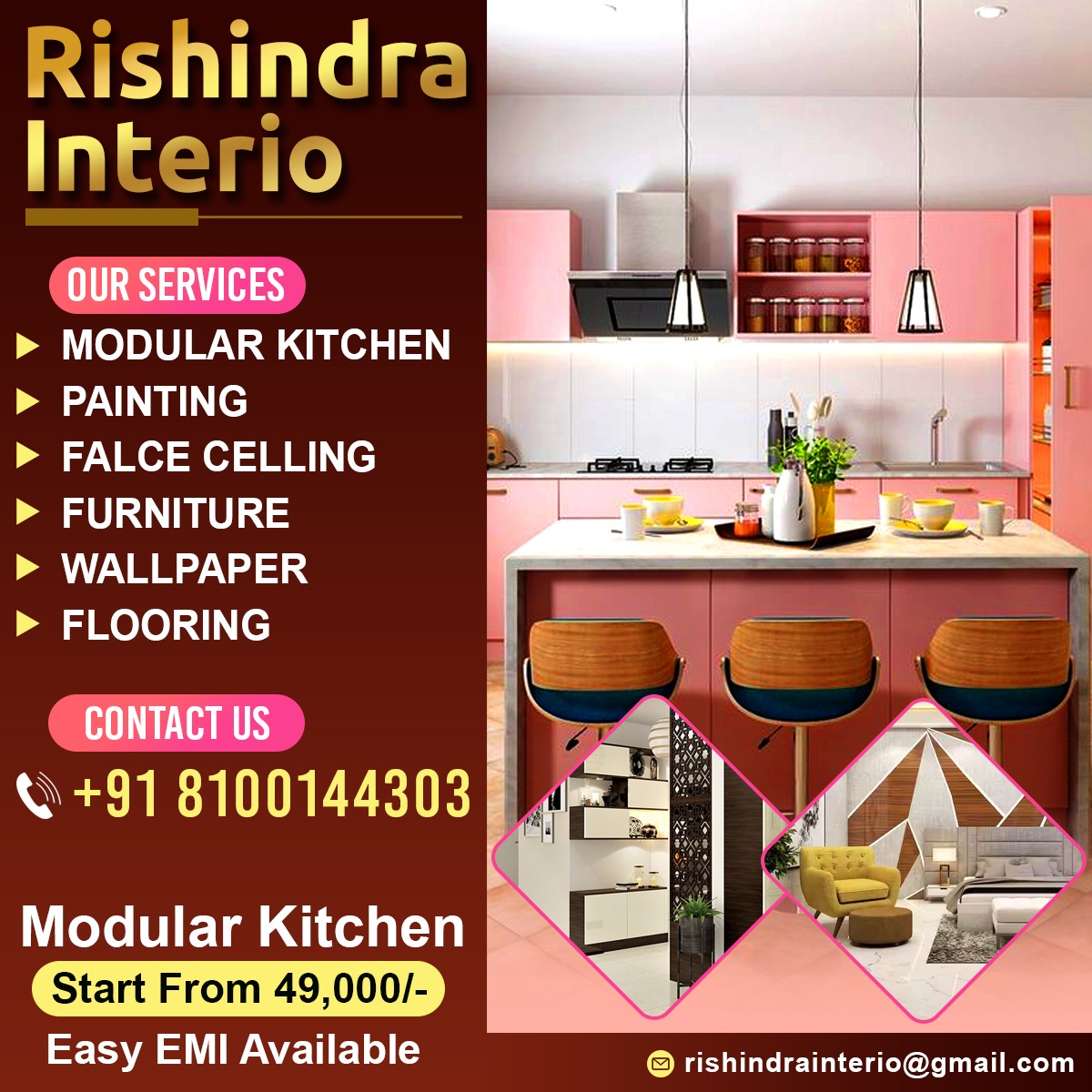 Rishindra Interio Facebook ad: Visit Rishindra Interio's showroom today and experience our…