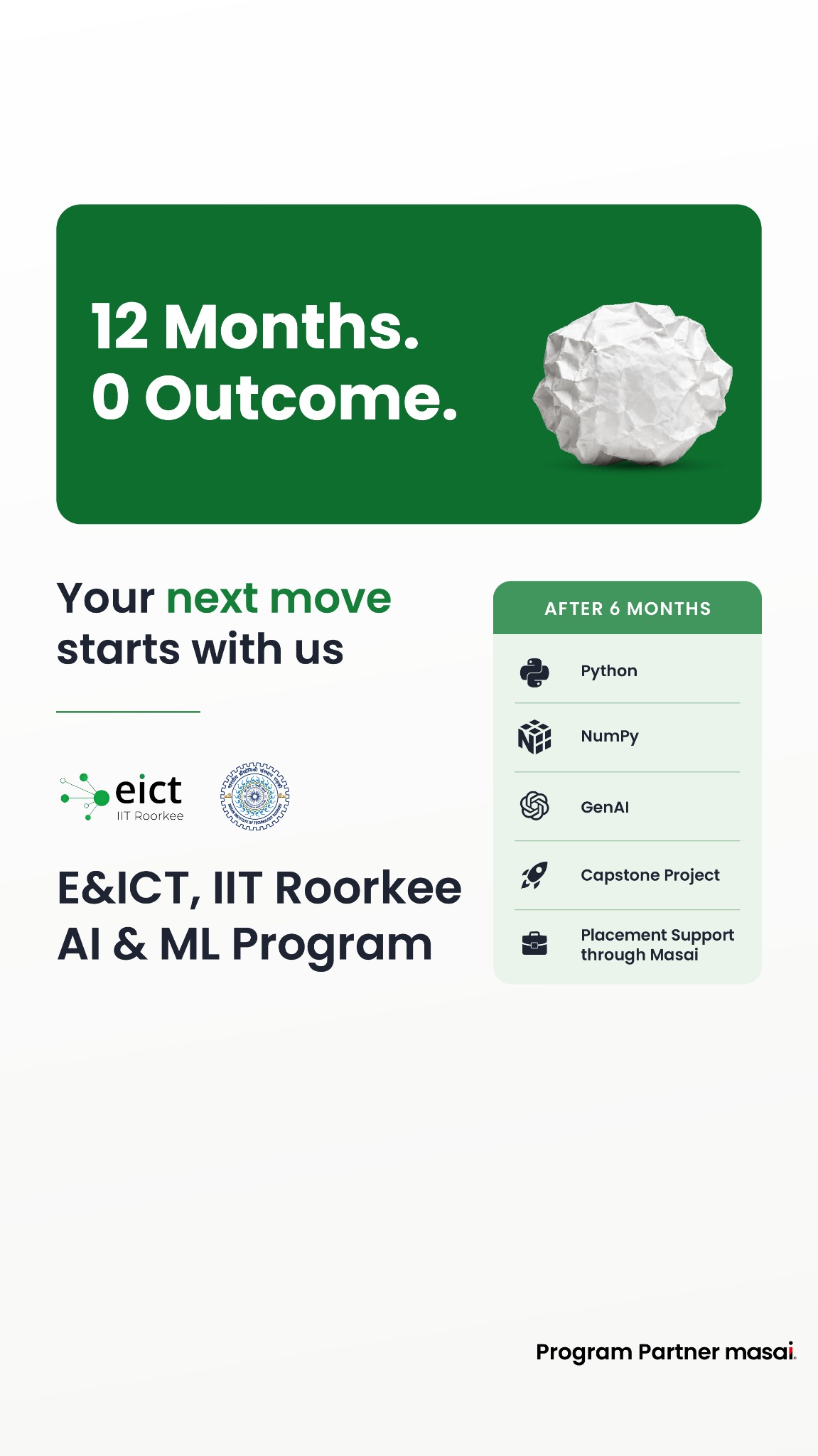 E&ICT Academy, IIT Roorkee Facebook ad